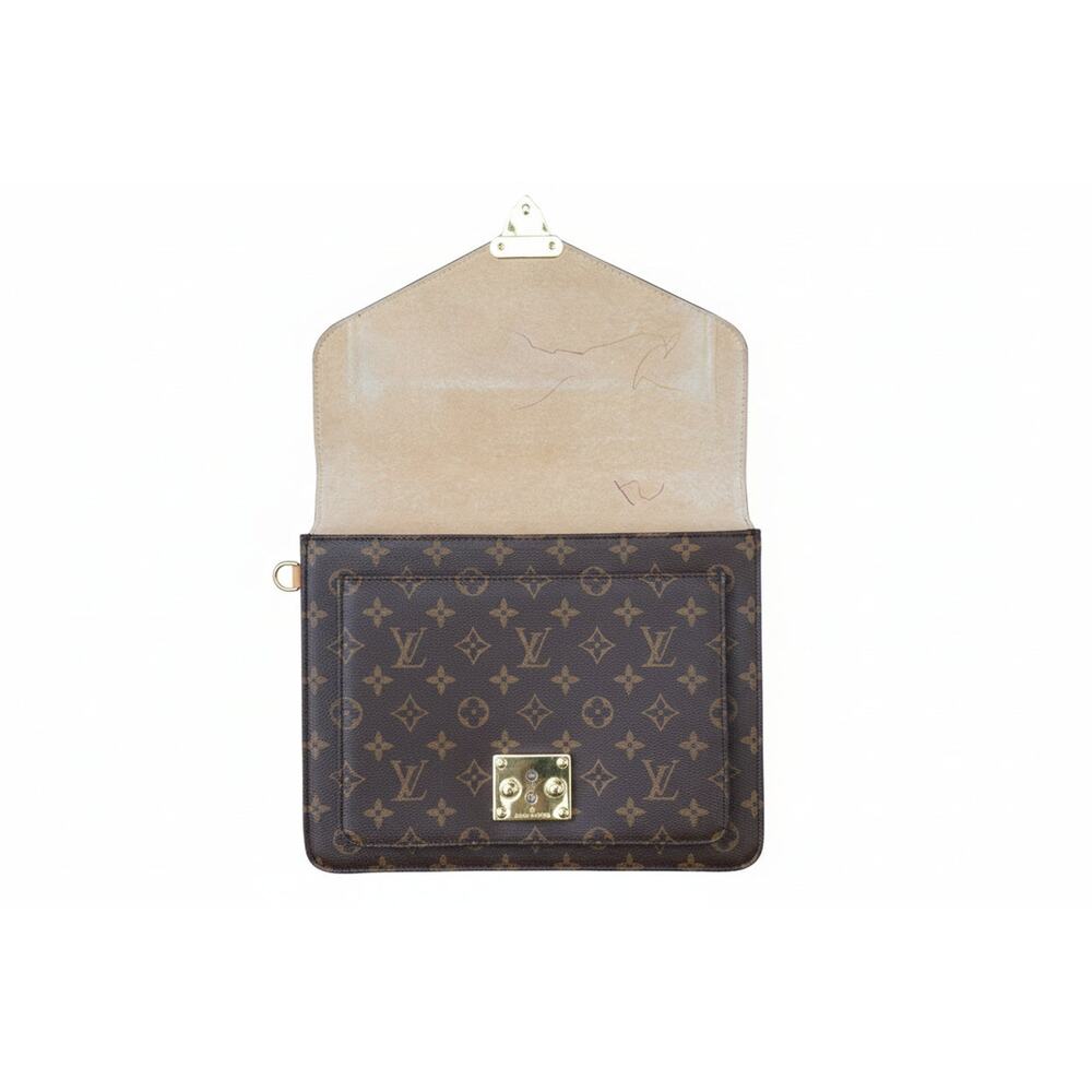 Louis Vuitton Monogram Monceau Top Handle Briefcase Bag Brown Vintage - Picture 3 of 5